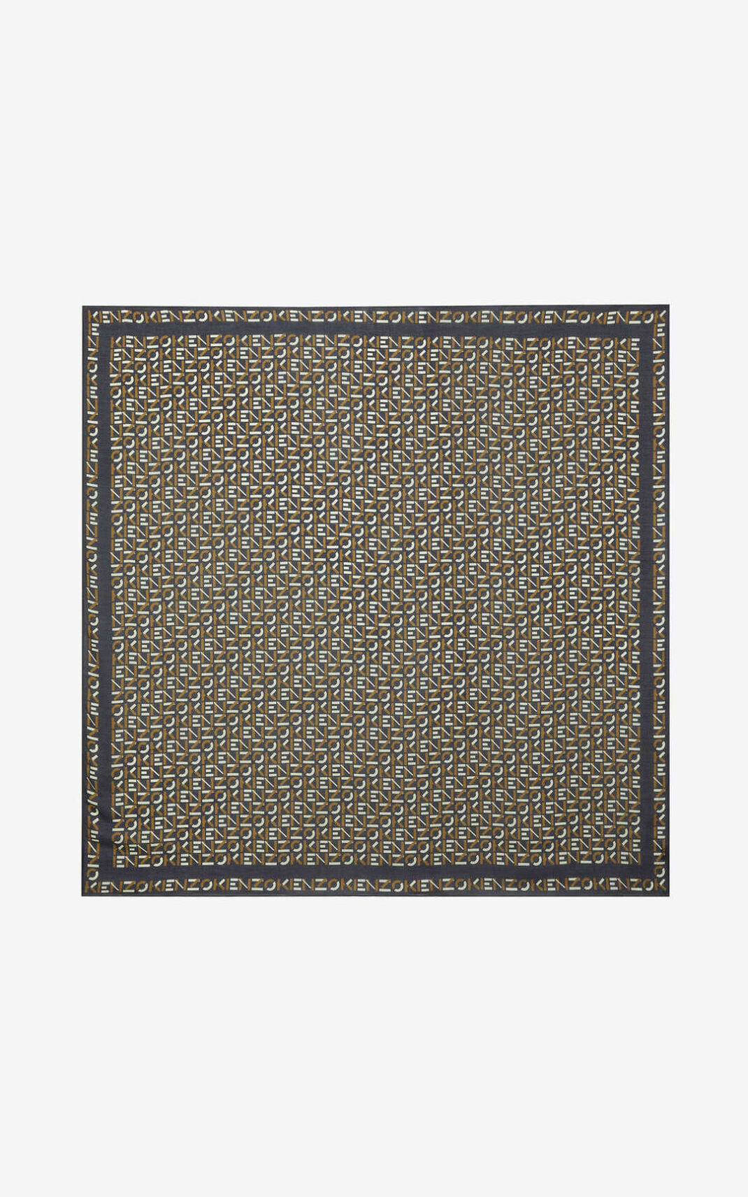 Foulard Kenzo Femme Monogram Noir EHSOF-6439